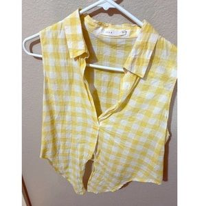 Sz M | Gingham Tie Crop Top | NWOT